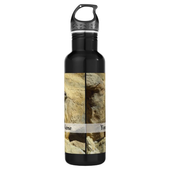 Cute meerkat photograph water bottle (Front)
