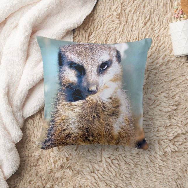 CUTE MEERKAT THROW PILLOW (Blanket)