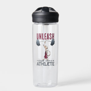 Cute Meerkat Unleash Your Inner Athlete Cartoon Water Bottle