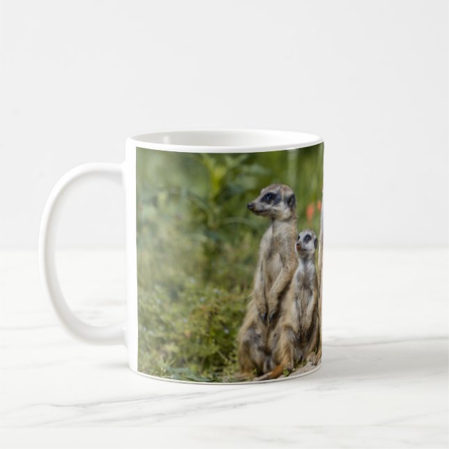 Cute Meerkats Coffee Mug (Left)