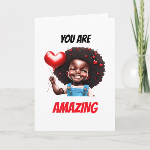 Cute melanin boy you are amazing bff besties holiday card