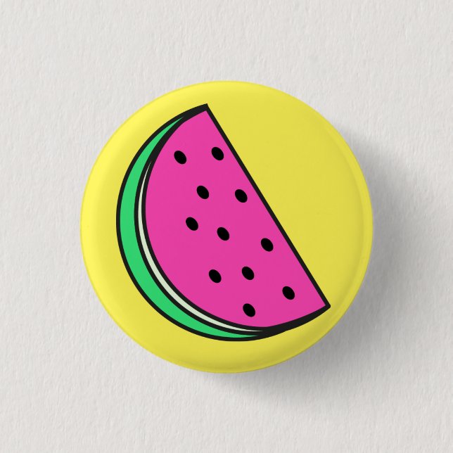 Cute Melon Badge Pin Button (Front)