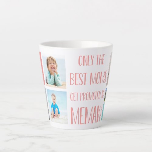 Cute Memaw Grandchildren Photo  Name Latte Mug