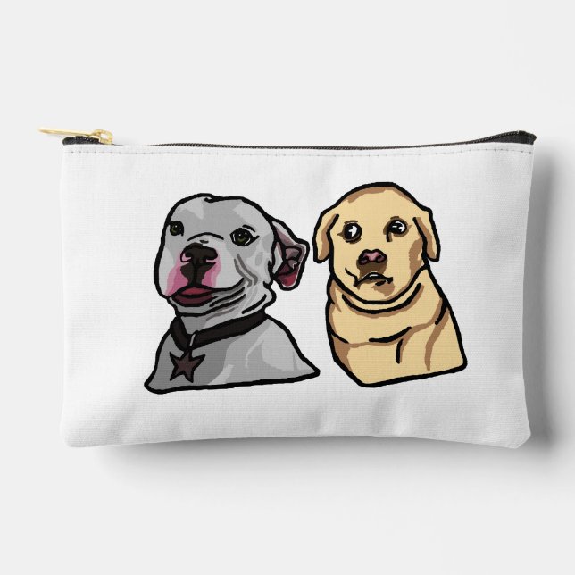 Cute Meme Dogs Accessory Pouch (Front)