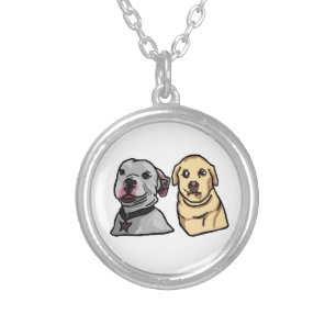 Cute Meme Dogs Silver Plated Necklace