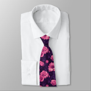 Cute Men Gifts Rose Flower Neck Tie