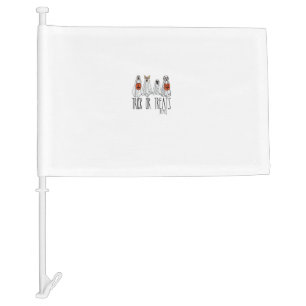 Cute men women Halloween dog dogs ghost pumpkin co Car Flag
