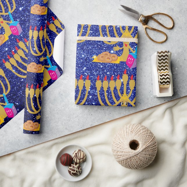 300pcs Happy Hanukkah Foam Stickers - Self-Adhesive Dreidel & Menorah Decorations