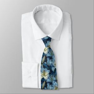Cute Mens Fashion Lilies Neck Tie