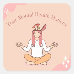 Cute Mental Health Sticker be kind to your mind
