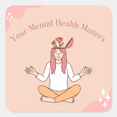 Cute Mental Health Sticker | be kind to your mind