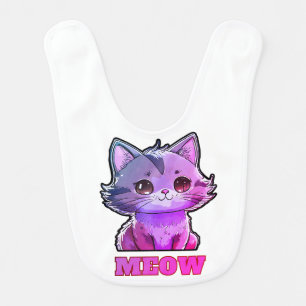 Cute Meow Baby Bib