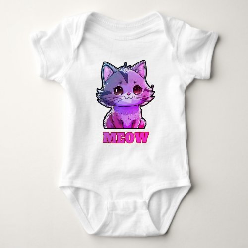 Cute Meow Baby Bodysuit