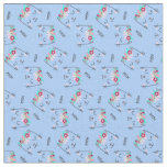 Cute Meow Cat with Floral Halo Fabric