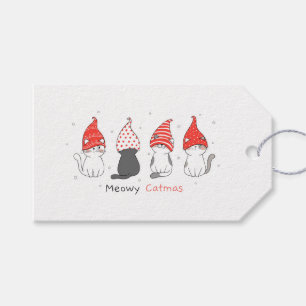 Cute Meow Catmas Cat Christmas Gift Tags