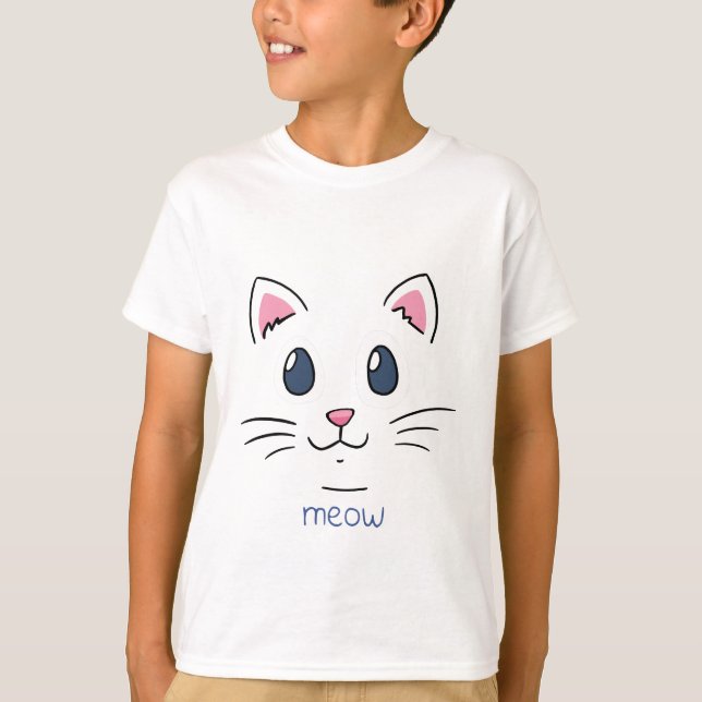Cute Meow Kitty T-Shirt (Front)