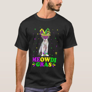 Cute Meowdi Gras Devon Rex Cat Carnival Mask Tuesd T-Shirt