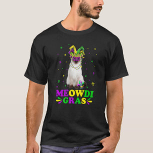 Cute Meowdi Gras Siamese Cat Carnival Mask Mardi G T-Shirt
