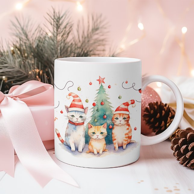 Cute Meowy Christmas Cats Coffee Mug (Creator Uploaded)
