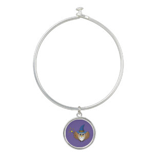 Cute Merlin the Wizard Owl Cartoon Bangle Bracelet
