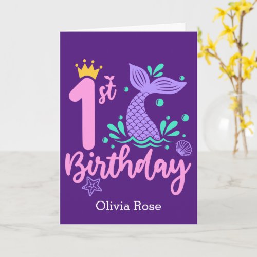 Cute Mermaid 1st Birthday