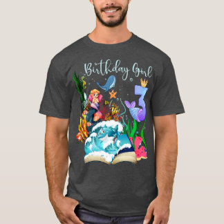 Cute Mermaid 3rd Birthday Girl T-Shirt