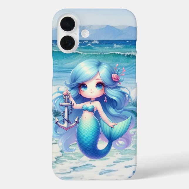 Cute Mermaid add name Case-Mate iPhone Case (Back)