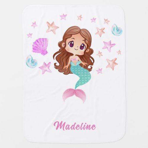 Cute Mermaid Baby Blanket