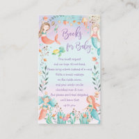 Cute Mermaid Baby Shower Bring a Book Instead 