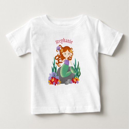 Cute Mermaid Baby T_Shirt