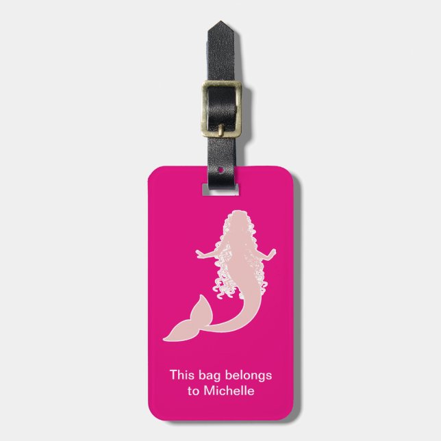 Cute Mermaid Bag Tags (Front Vertical)