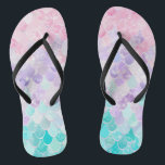 Cute Mermaid Beach Flip Flops, Pink, Purple, Teal Flip Flops<br><div class="desc">Cute Mermaid Beach Flip Flops,  Pink,  Purple,  Ocean,  Teal</div>