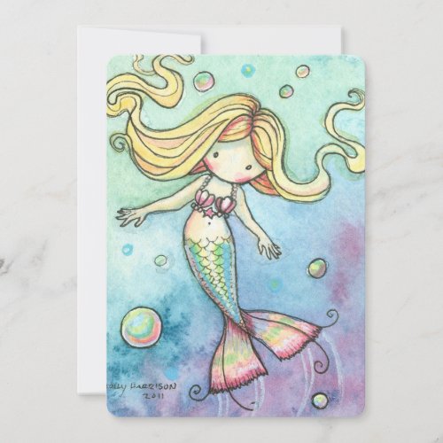 Cute Mermaid Birthday Party Invites for Girls