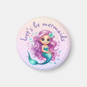 Cute Mermaid Birthday, Under the Sea Party Favor Magnet