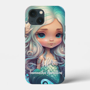 Cute Mermaid Blue Ocean iPhone 13 Mini Case
