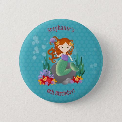 Cute Mermaid Button