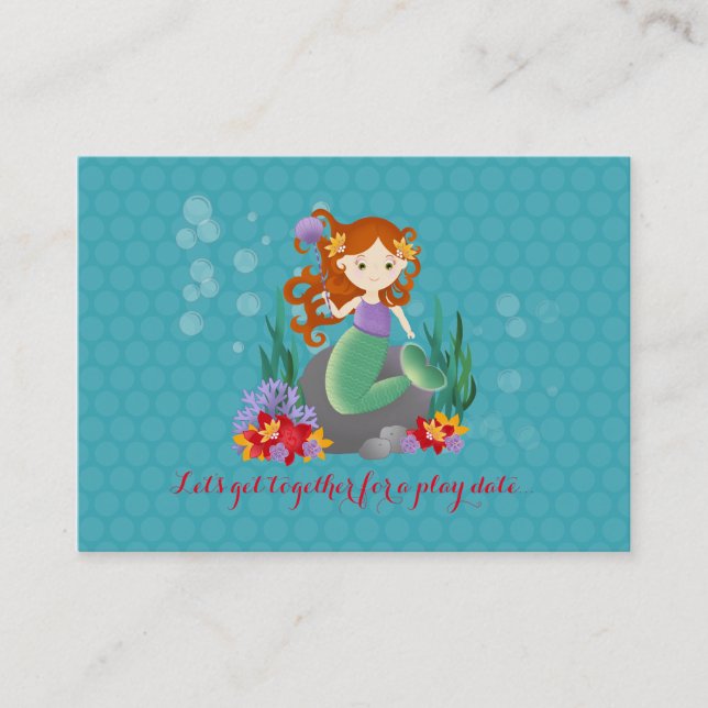 Cute Mermaid Calling Card (Front)