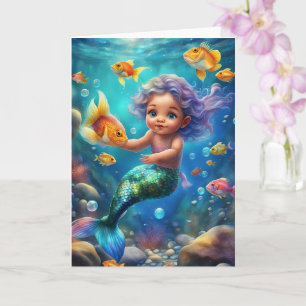 Cute Mermaid  Card