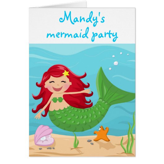 Cute mermaid cards (Front)