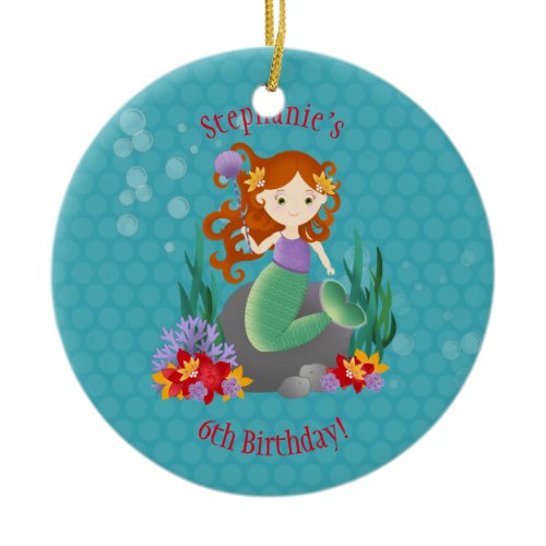 Cute Mermaid Ceramic Ornament
