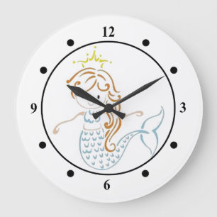 Cute Mermaid Clock