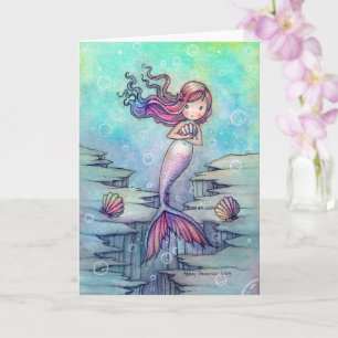 Cute Mermaid Fantasy Art All Occasion Card
