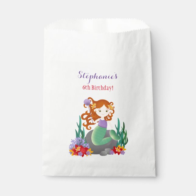 Cute Mermaid Favor Bag (Front)