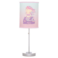 Cute Mermaid Girl Ombre Room Decor Table Lamp