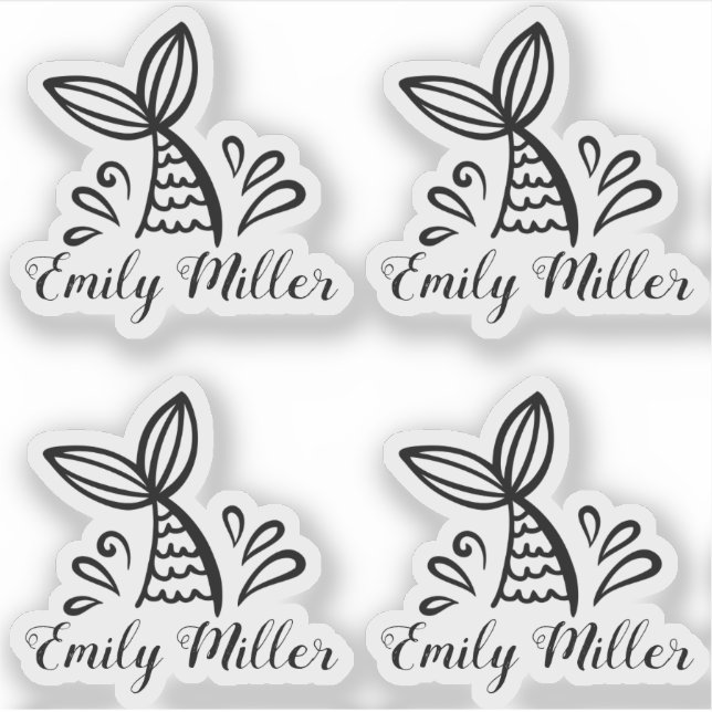 Cute Mermaid Girl Sticker (Front)