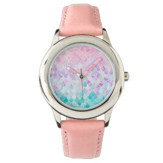 Cute Mermaid Jewelry, Pink, Purple, Teal Watch