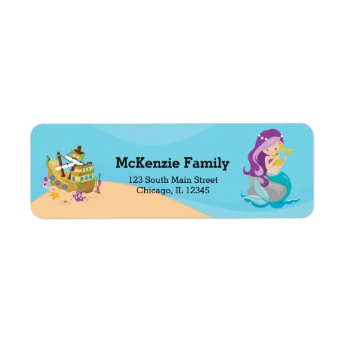 Cute Mermaid Label