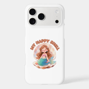 Cute Mermaid My Happy Shell Quote Pastel Aesthetic iPhone 17 Pro Max Case