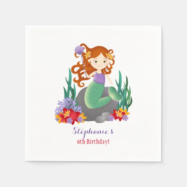 Cute Mermaid Napkins (Front)