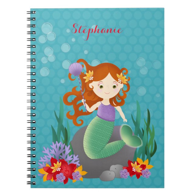 Cute Mermaid Notebook (Front)